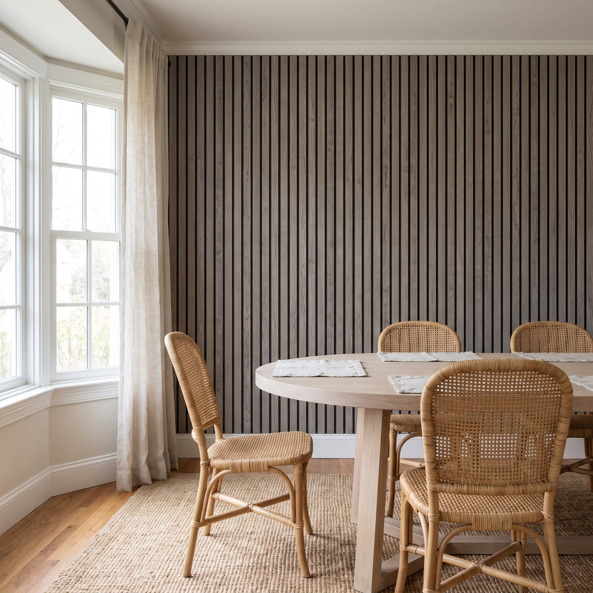 Weathered Oak slat wall