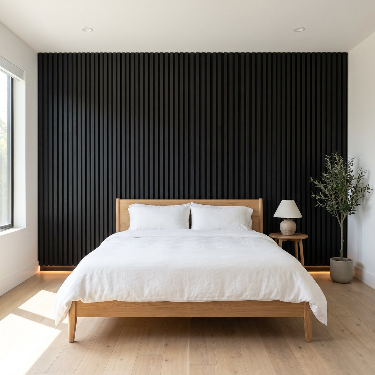 Slat wall panels in Onyx